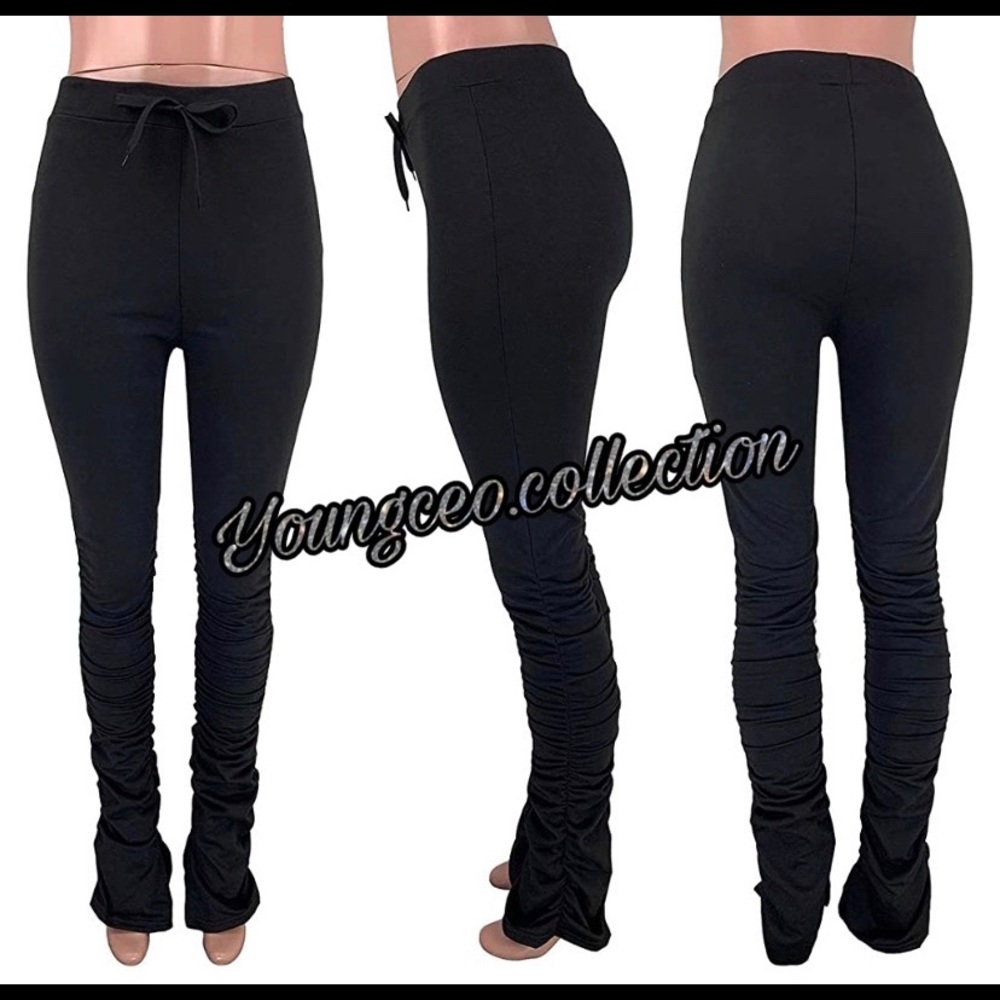 Black stacked pants 💞